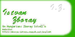 istvan zboray business card